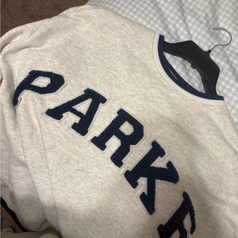 Parke varsity Gray and Navy Sweatshirt